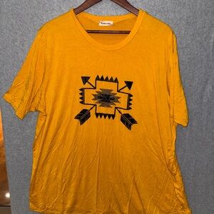 The Mountain Yellow/Mustard and Black Short Sleeve Tee